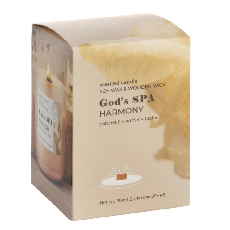 ŚWIECA ZAPACHOWA W SZKLE  GOD'S & SPA HARMONY  150 G