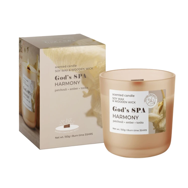 ŚWIECA ZAPACHOWA W SZKLE  GOD'S & SPA HARMONY  150 G