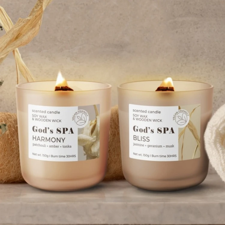 ŚWIECA ZAPACHOWA W SZKLE  GOD'S & SPA HARMONY  150 G