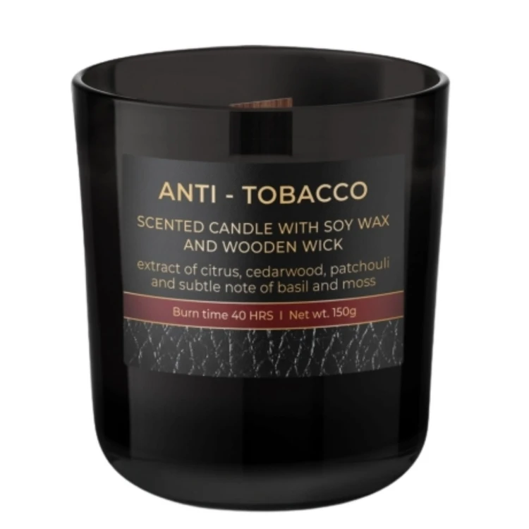 ŚWIECA ZAPACHOWA W SZKLE  ANTI TOBACCO  150 G