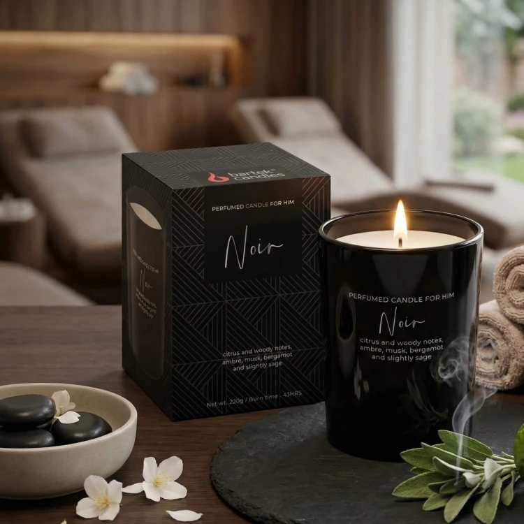 ŚWIECA ZAPACHOWA W SZKLE  FOR HIM NOIR  220 G
