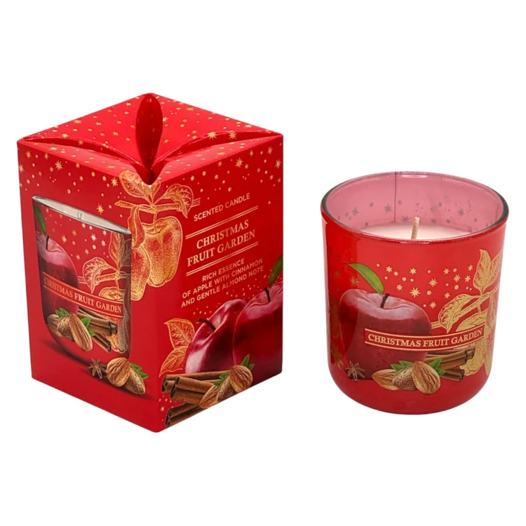 ŚWIECA ZAPACHOWA W SZKLE  CHRISTMAS FRUIT GARDEN APPLE  150 G