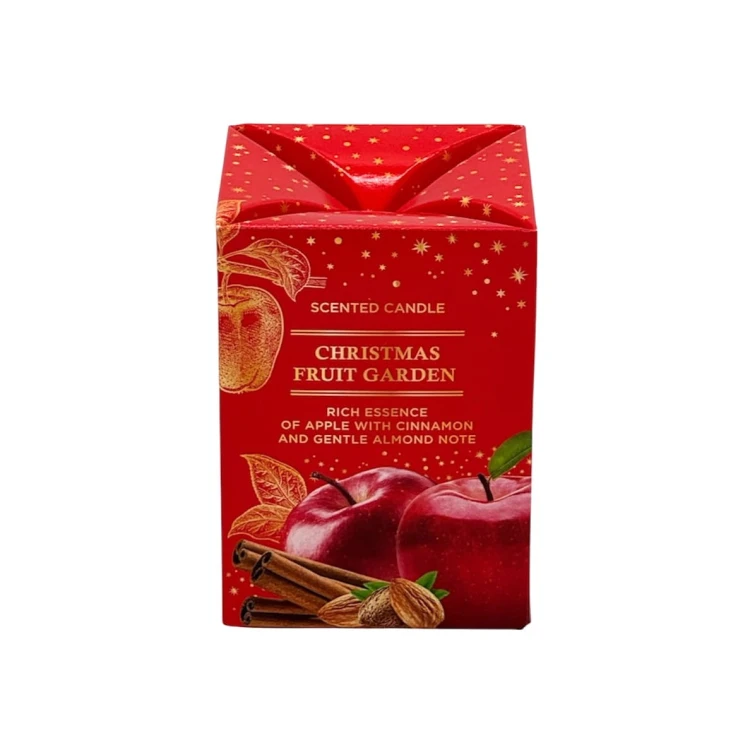 ŚWIECA ZAPACHOWA W SZKLE  CHRISTMAS FRUIT GARDEN APPLE  150 G