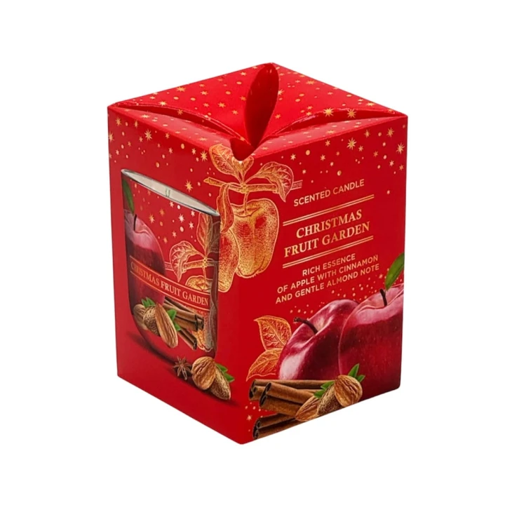 ŚWIECA ZAPACHOWA W SZKLE  CHRISTMAS FRUIT GARDEN APPLE  150 G