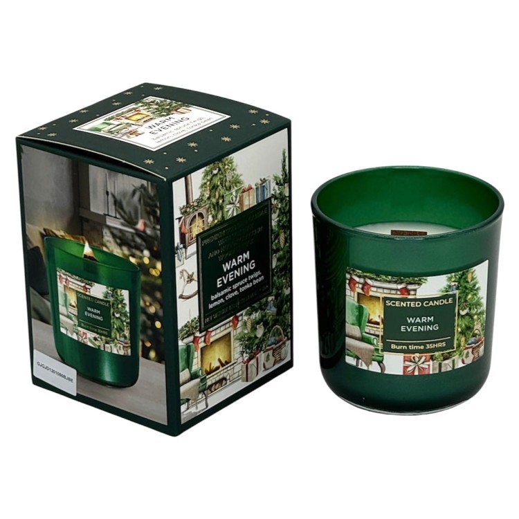 ŚWIECA ZAPACHOWA W SZKLE  WINTER TIME WARM EVENING  150 G