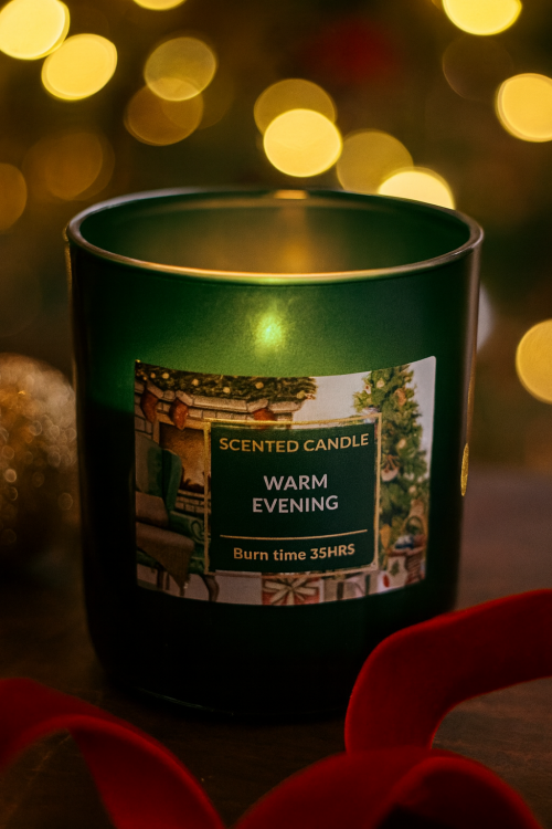 ŚWIECA ZAPACHOWA W SZKLE  WINTER TIME WARM EVENING  150 G