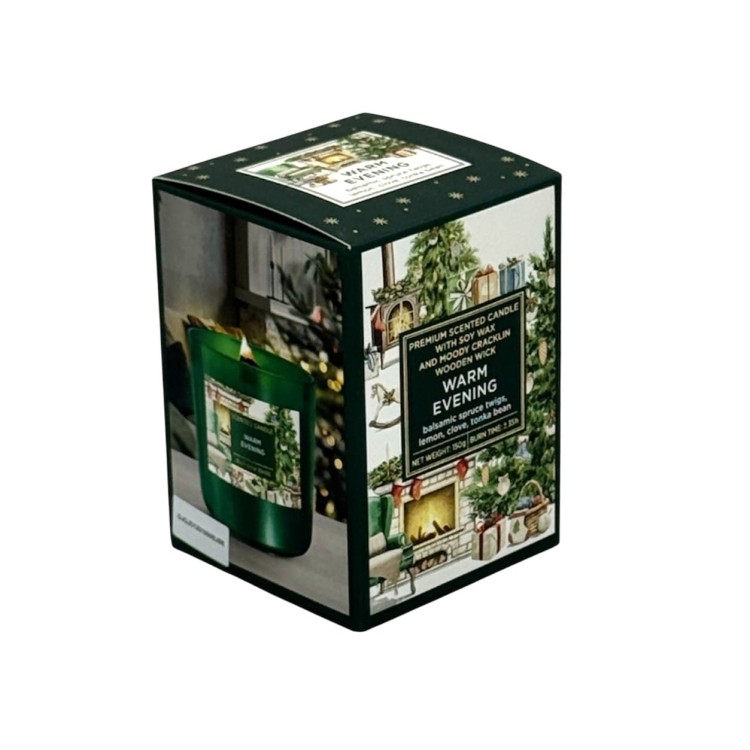 ŚWIECA ZAPACHOWA W SZKLE  WINTER TIME WARM EVENING  150 G