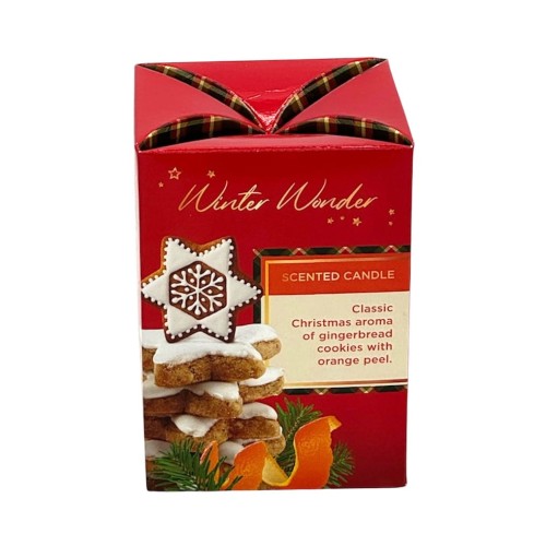 ŚWIECA ZAPACHOWA W SZKLE  WINTER WONDER COOKIES & ORANGE  150 G