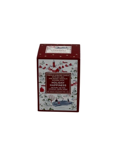 ŚWIECA ZAPACHOWA W SZKLE  WINTER TIME HOLIDAY HAPPIENS  150 G