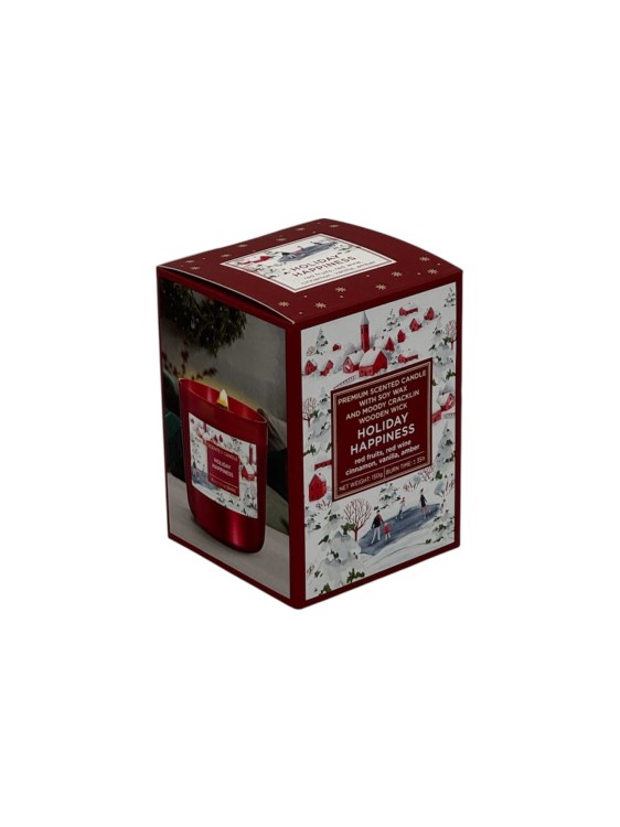 ŚWIECA ZAPACHOWA W SZKLE  WINTER TIME HOLIDAY HAPPIENS  150 G