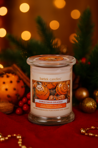 ŚWIECA ZAPACHOWA W SZKLE  CHRISTMAS ORANGE  260 G
