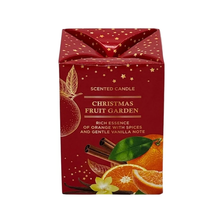ŚWIECA ZAPACHOWA W SZKLE  CHRISTMAS FRUIT GARDEN ORANGE  150 G