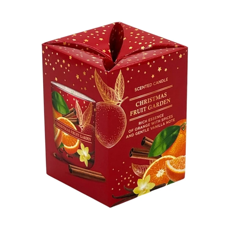 ŚWIECA ZAPACHOWA W SZKLE  CHRISTMAS FRUIT GARDEN ORANGE  150 G