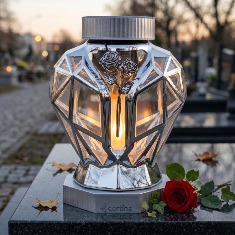 ZNICZ LED 4/25/ZSC SOLARNY METALIZOWANY SREBRNY