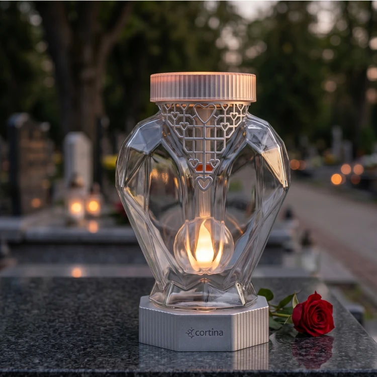 ZNICZ LED 3/25/ZSC SOLARNY SREBRNY