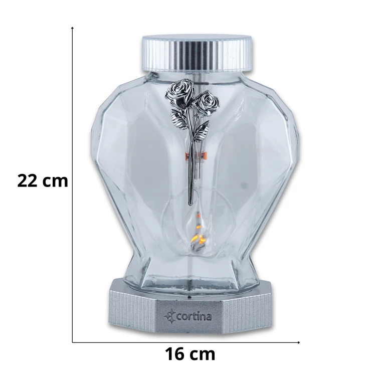 ZNICZ LED 2/25/ZSC SOLARNY SREBRNY