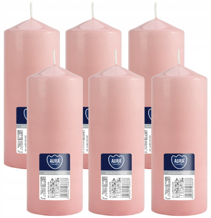 OPAKOWANIE ŚWIECA WALEC SW60/150-038 RÓŻOWA