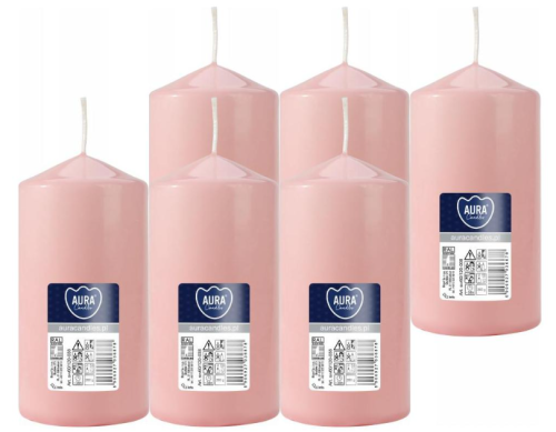OPAKOWANIE ŚWIECA WALEC SW60/120-038 RÓŻOWA