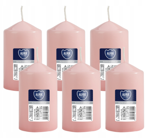 OPAKOWANIE ŚWIECA WALEC SW60/100-038 RÓŻOWA