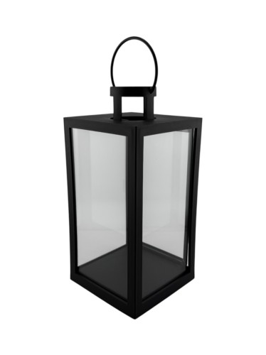 LATARENKA LED 6/23/YZE PUSTA Z DRZWICZKAMI PROSTOKĄT 21 CM - CZARNA