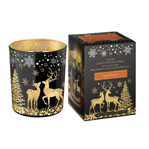 ŚWIECA ZAPACHOWA W SZKLE  WARM EVENING HOT PUNCH  200 G