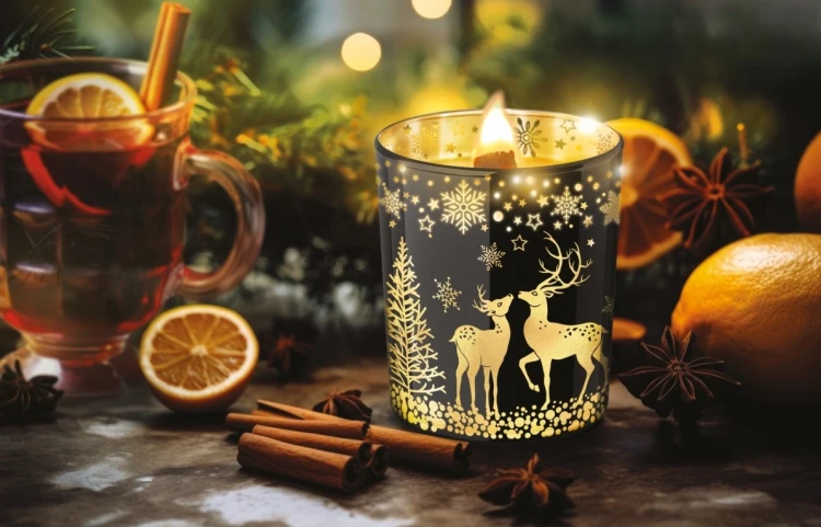 ŚWIECA ZAPACHOWA W SZKLE  WARM EVENING MULLED WINE  200 G