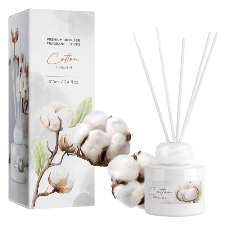 DYFUZOR  ZAPACHOWYW SZKLE  COTTON BARTEK CANDLES 100 ml