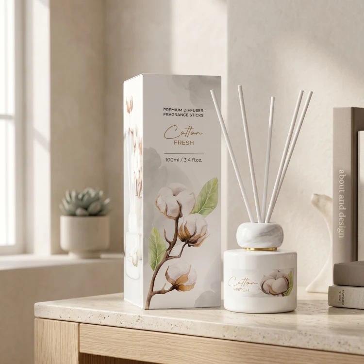 DYFUZOR  ZAPACHOWYW SZKLE  COTTON BARTEK CANDLES 100 ml